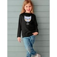 thumbnail image 2 of Funny Halloween Kitten Long Sleeve Toddler -Image by Shutterstock,  4 Toddler, 2 of 4