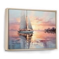 thumbnail image 2 of Designart "Dreamy Regatta Sail Boat II" Boat Floater Framed Wall Art Living Room, 2 of 7