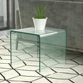 thumbnail image 3 of Gymax 3 Piece Tempered Glass Coffee and End Table Set Transparent Living Room, 3 of 9