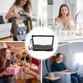 thumbnail image 7 of Clear Travel Makeup Bag Cosmetic Toiletry Organizer TSA Approved Waterproof Pouch for Brushes and Accessories PVC Zippered Case 1-Piece Black, 7 of 7