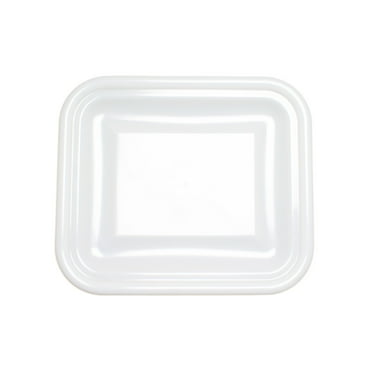 TrueCraftware -Plastic Bus Box/ Tub Lid fits 14-1/2" x 12-1/2" x 5-1/2" Bus Tub White Color- Heavy Duty Plastic Restaurant Tub/Dish Washing Box Wash Basin Tub for Kitchen Organization