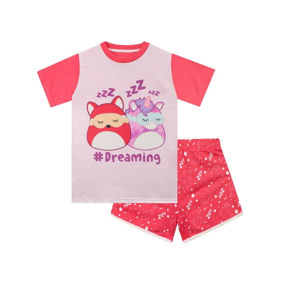 Squishmallows Girls Pajamas Pink Sizes 6-14