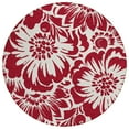 thumbnail image 2 of Addison Rugs Chantille Indoor/Outdoor Transitional Floral Burgundy Washable Round Rug, 8' x 8', 2 of 6