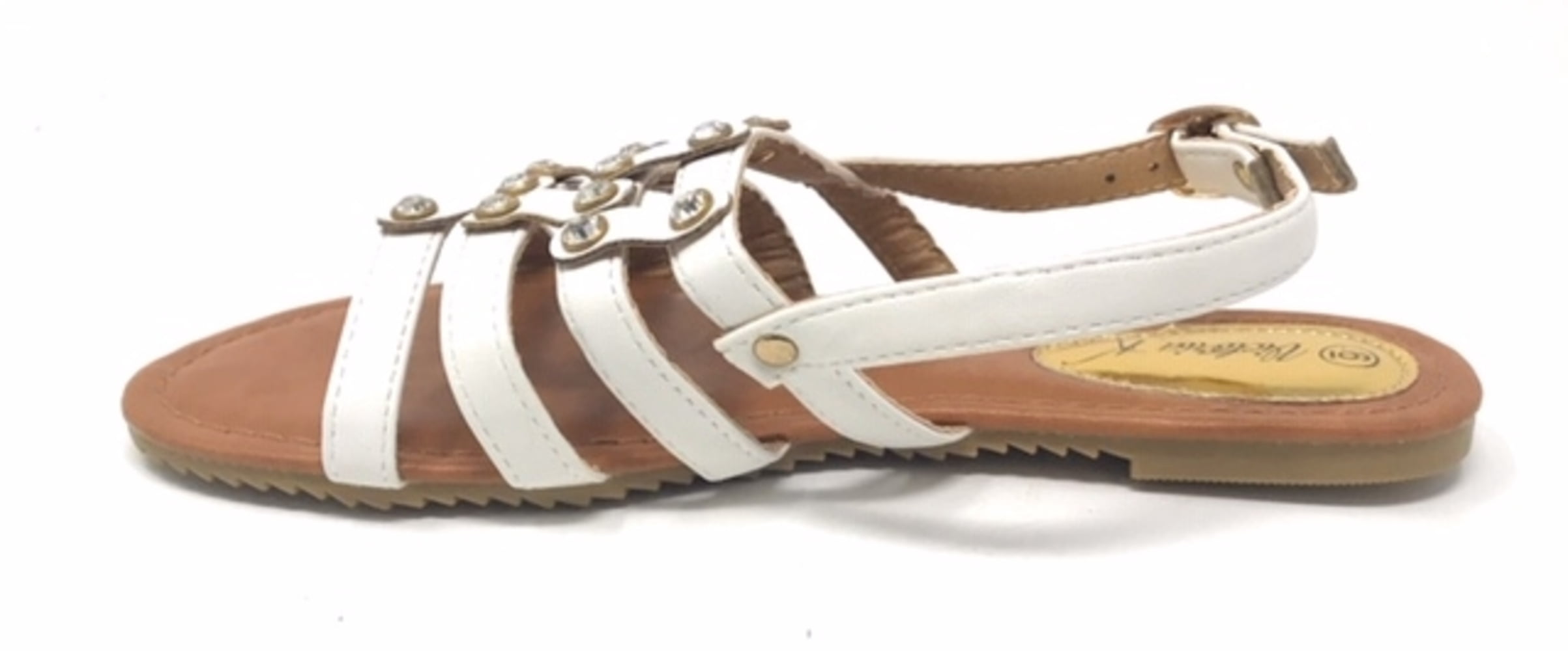 Victoria K Women's Front Strapped With Rhinestone Sandals