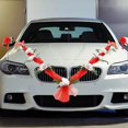 thumbnail image 2 of Moyic Elegante decoración floral para la parte delantera del coche de boda con flores artificiales, elegante y encantadora para fiestas y Kits de decoración para fiestas estilo E, 2 of 6