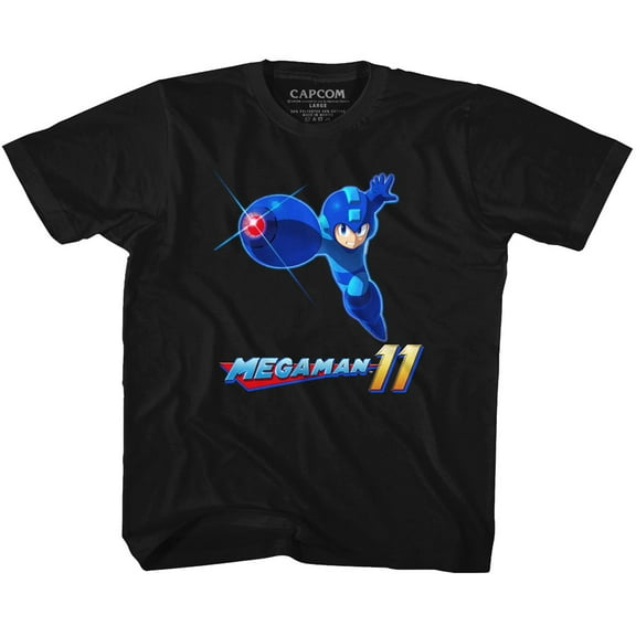 Mega Man Mega 11 Black Youth T-Shirt