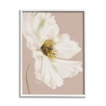 Stupell Industries Abstract White Petal Flower Expressive Flower Beige Green, 11 x 14, Design by Patricia Pinto