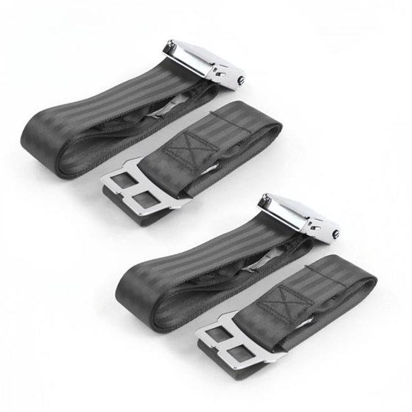 Airplane 2 Point Charcoal Lap Bench Seat Belt Kit with 3 Belts for 1970-1977 AMC Hornet