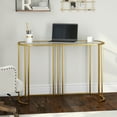 thumbnail image 7 of Evelyn&Zoe Art Deco Writing Desk, Gold/Clear, 7 of 7