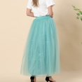 thumbnail image 4 of Landzoo One Women Plus Size Mesh Tulle Skirt Pleated Princess Skirt Mesh Bubble Skirt Beautiful Casual Women's Skirt, 4 of 5