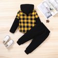 thumbnail image 3 of Younger Tree Toddler Baby Boy Clothes Hoodie Sweatsuit Outfits Kids Winter Flannel Plaid Shirt Top Pants Set for 4-5T, 3 of 7