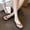 Black, variant on Womens Sandals Toe Post Flat Slip On Summer Beach Shoes For Women Non Slip Rubber Sole Casual Walking Footwear US :7.5