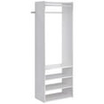 thumbnail image 1 of Easy Track Wooden Select Tower Closet Organizer System Kit with Shelves, White, 1 of 5