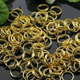 thumbnail image 3 of 500Pcs Open Rings Metal Craft Jewelry Making Supplies for Crafters Golden Round Double Circle 6x6mm, 3 of 8