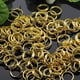 thumbnail image 3 of 500Pcs 6MM Anillos abiertos Accesorios de joyería Forma redonda Doble círculo Anillos de cierre Materiales de fabricación de joyas DIY Set para aretes Collares (Dorados), 3 of 5