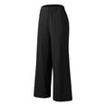 thumbnail image 6 of Women Pants Womens Wide Leg Pants Womens Casual Solid High Waisted Loose Wide Leg Cozy Pants Comfy Straight Leg Trousers Lounge Pants With Pockets, 6 of 6