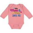 thumbnail image 3 of Inktastic My Mama and Papa Love me with Hearts Boys or Girls Long Sleeve Baby Bodysuit, 3 of 5