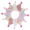 thumbnail image 1 of Banderines Triangulares de Tela de Algodón con Pompones Coloridos – Decoración para Cumpleaños, Tiendas de Campaña y Fondo de Fotos, 1 of 2
