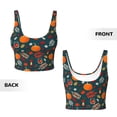 thumbnail image 5 of Fotbe Autumn with Pumpkins Pattern Womens' Sports Bra Longline Wirefree Padded with Medium Support Sports Moisture-Wicking Workou Vest,Tank Top-, 5 of 9