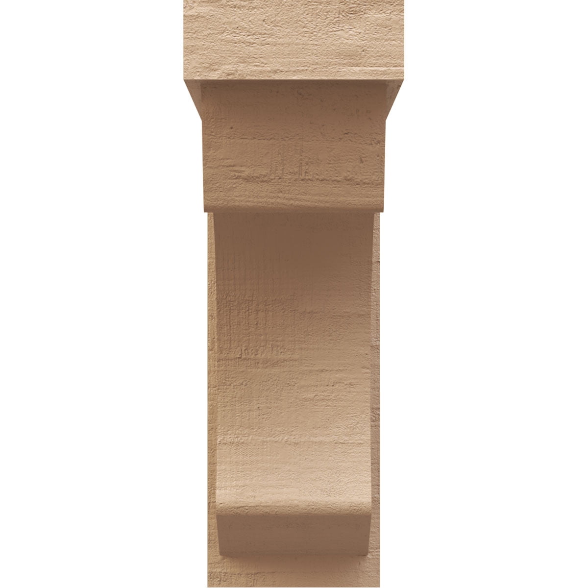 7"W x 14"D x 21"H Classic Emerson Rough Cedar Woodgrain TimberThane Corbel, Primed Tan