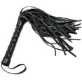 thumbnail image 1 of ShenMo 1pcs（Black）Leather Whip Horse Riding Crop Fringed Horse Riding Whip with Non-Slip Handle Leather Whip for Stage Performance,Horseback Riding Training, 1 of 6
