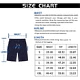 thumbnail image 7 of Tyhengta Men's Casual Cotton Shorts Drawstring Lightweight Summer Beach Shorts Jogger Gym Pockets Dark blue L, 7 of 7