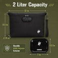thumbnail image 4 of Lockable Storage Bag with Combination Lock, Carbon Lined Organizer with Metal Tray and Shoulder Strap, Black, 4 of 7