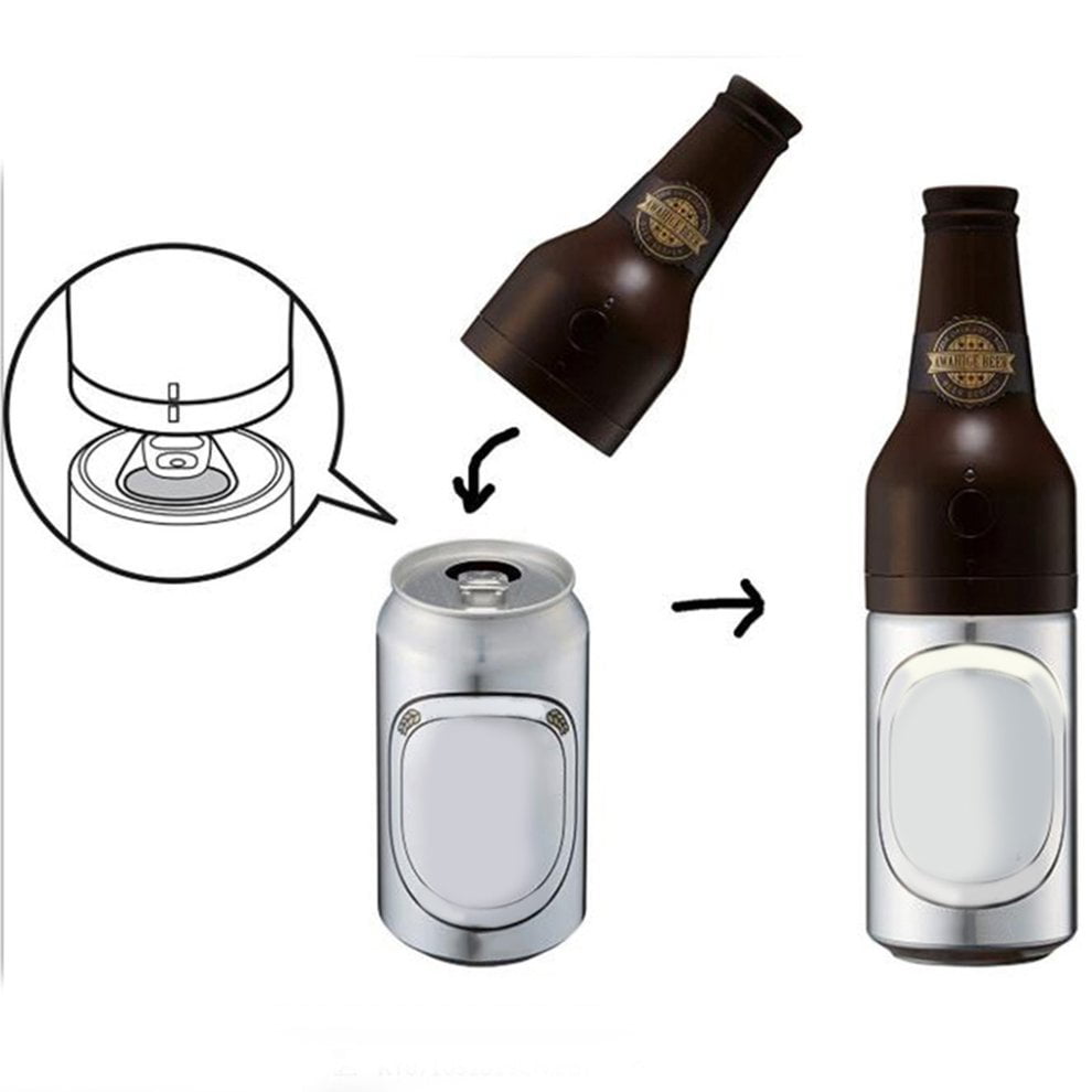 Beer Foamer Bottle Shape Ultrasonic Creative Outdoor Foam Maker for Canned Beer