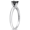 thumbnail image 5 of 1/2 Carat T.W. Black Diamond 14kt White Gold Black Rhodium Plated Solitaire Engagement Ring, 5 of 7