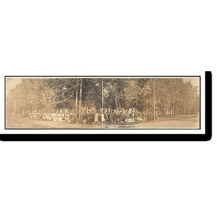 Historic Print, MI High School Mt Pleasant 1910 PHOTO, Width 7" x Length 36"