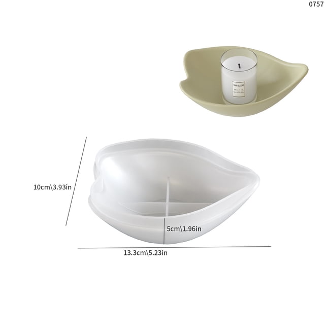 Variedad de bandejas for platos de estilo Simple, adornos de yeso, pétalos de aromaterapia diy y hojas, bandeja de almacenamiento for velas, molde de silicona