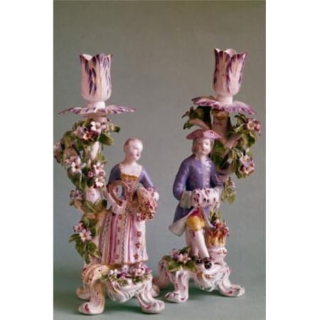 Posterazzi SAL3815395718 Candlesticks Bow Porcelain Circa 1760 UK London London Museum Poster Print - 18 x 24 in.