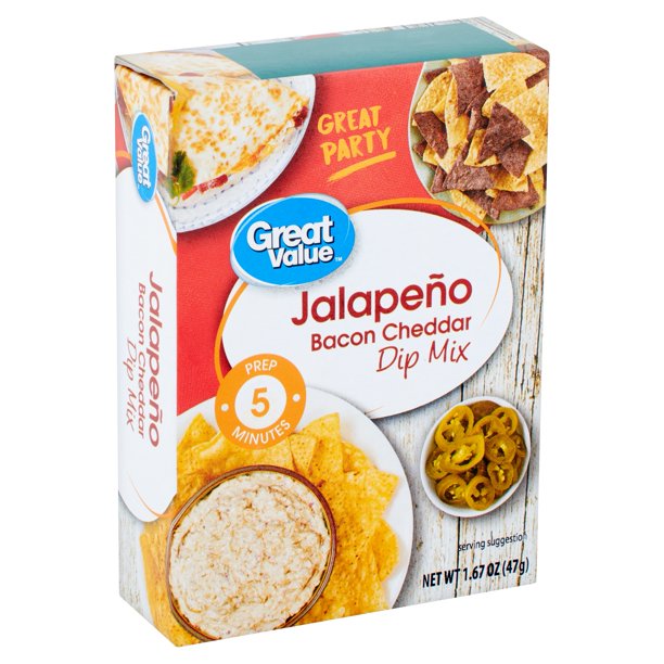 Great Value Jalapeño Bacon Cheddar Dip Mix, 1.67 oz