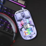 Save Big! Transparent Wireless Mouse, 4G & Bluetooth 5.0 Connectivity, Type-C Rechargeable, RGB Lighting, Standard Magnetic Mouse for PC Laptop