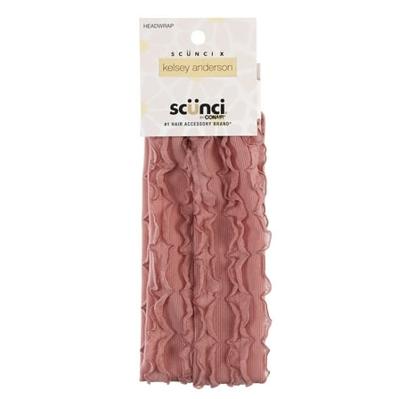 Scunci x Kelsey Anderson Wide Textured Headwrap Headband, Pink, 1 count