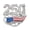 Silvery, variant on 250th Anniversary Eagle Brooch Pin, 1776-2026 Patriotic Commemorative Lapel Pin with Enamel Finish