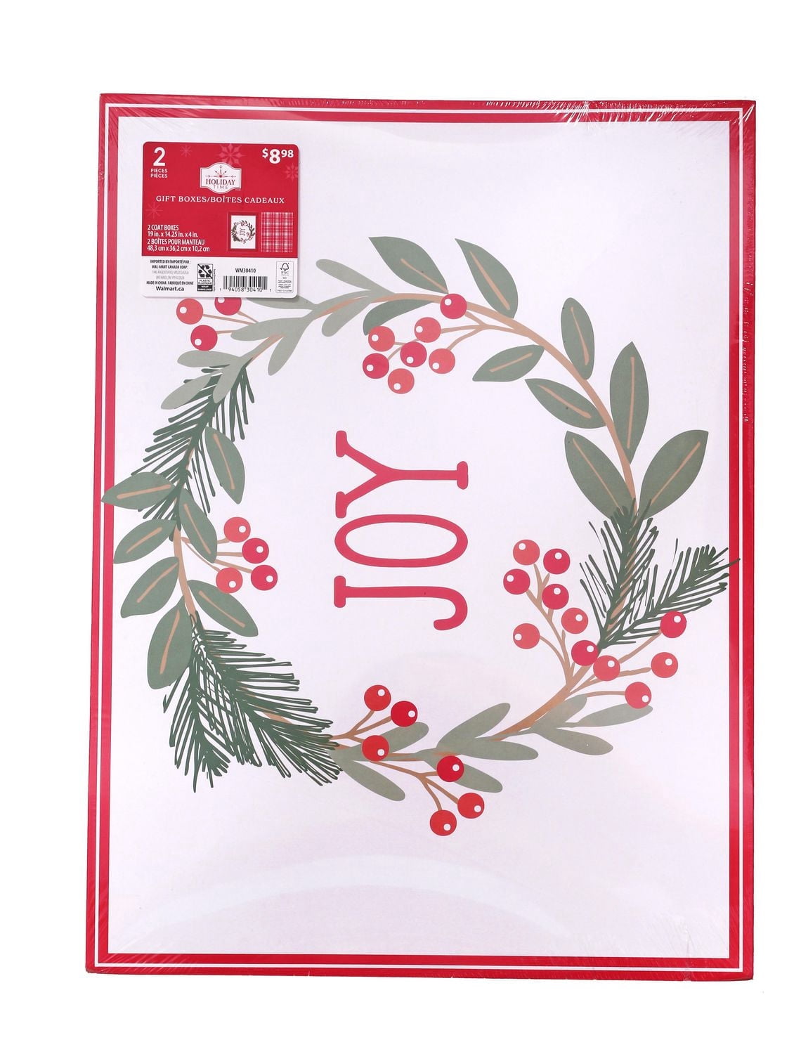 Joyful Wreath & Plaid Holiday Gift Box Set