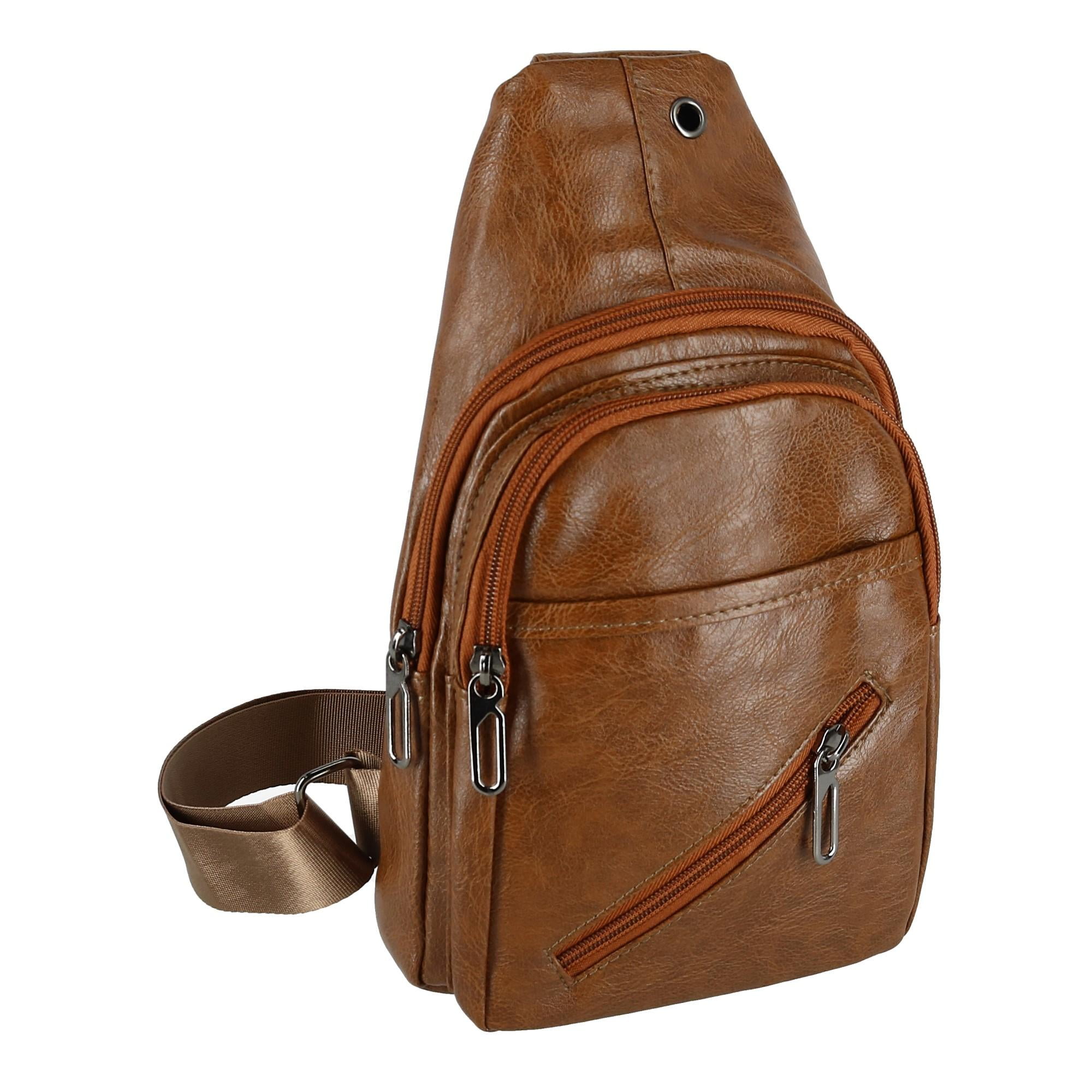 Westend Vegan Leather Crossbody Sling Backpack