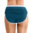 thumbnail image 3 of Womens Cotton Underwear High Cut Triangle Seam Enhanced Panties for Women,Navy,S, 3 of 7