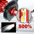 thumbnail image 5 of H4 LED Headlight 6000K White 2-Side 2pcs Headlights Low Beam Bulbs High Power, 5 of 8