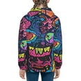 thumbnail image 6 of Naloa Neon Graffiti Urban Art Teenage Zipper Hoodie, Long Sleeve Zip Up Hoodies Casual Jackets Tops for 7-12 Years-Medium, 6 of 6