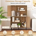 thumbnail image 6 of Costway 47” Storage Cabinet with 2 Doors & 4 Open Shelves, 5 Metal Support Legs for Kitchen Natural, 6 of 10