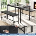 thumbnail image 3 of CONCETTA 3-Piece Dining Table Set with 1 Table,2 benches,Space-Saving Small Dining Set for 2–4 People for Apartment, Daily Meals & Bistro, Gray, 3 of 8
