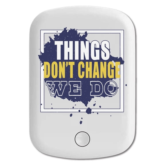 DistinctInk Magnetic Battery Pack, 5000 mAh Wireless Portable Charger with USB-C Cable, Compatible with MagSafe iPhone 14 / 13 / 12 Series - Things Don't Change We Do