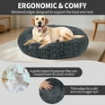 thumbnail image 5 of Katieovy Dog Bed for Large Dogs,Fluffy Calming Donut Dog Beds,40 inch Washable Plush Round Dog Mat with Non-Slip Bottom,Dark Gray, 5 of 9