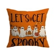thumbnail image 2 of Funda de Almohada con Estampado de Halloween, Funda de Cojín Decorativa con Diseño de Murciélagos y Camión Fantasma de Halloween, 2 of 5
