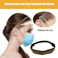 thumbnail image 2 of Banda de cabello de brillo diadema de protección para la cabeza con botones Decoraciones de protección auditiva Accesorios para mujeres para detectar oro Inevent AP009283-06B, 2 of 6