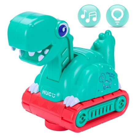 Baby Toy Dinosaur Car, Electronic Shaking Head Dinosaur Tank Vehicle with Sound/Light/Music, for 1 2 3 Years Old Baby Boys Girls Early Learning Educational Infant Toddler Toys Great Gift