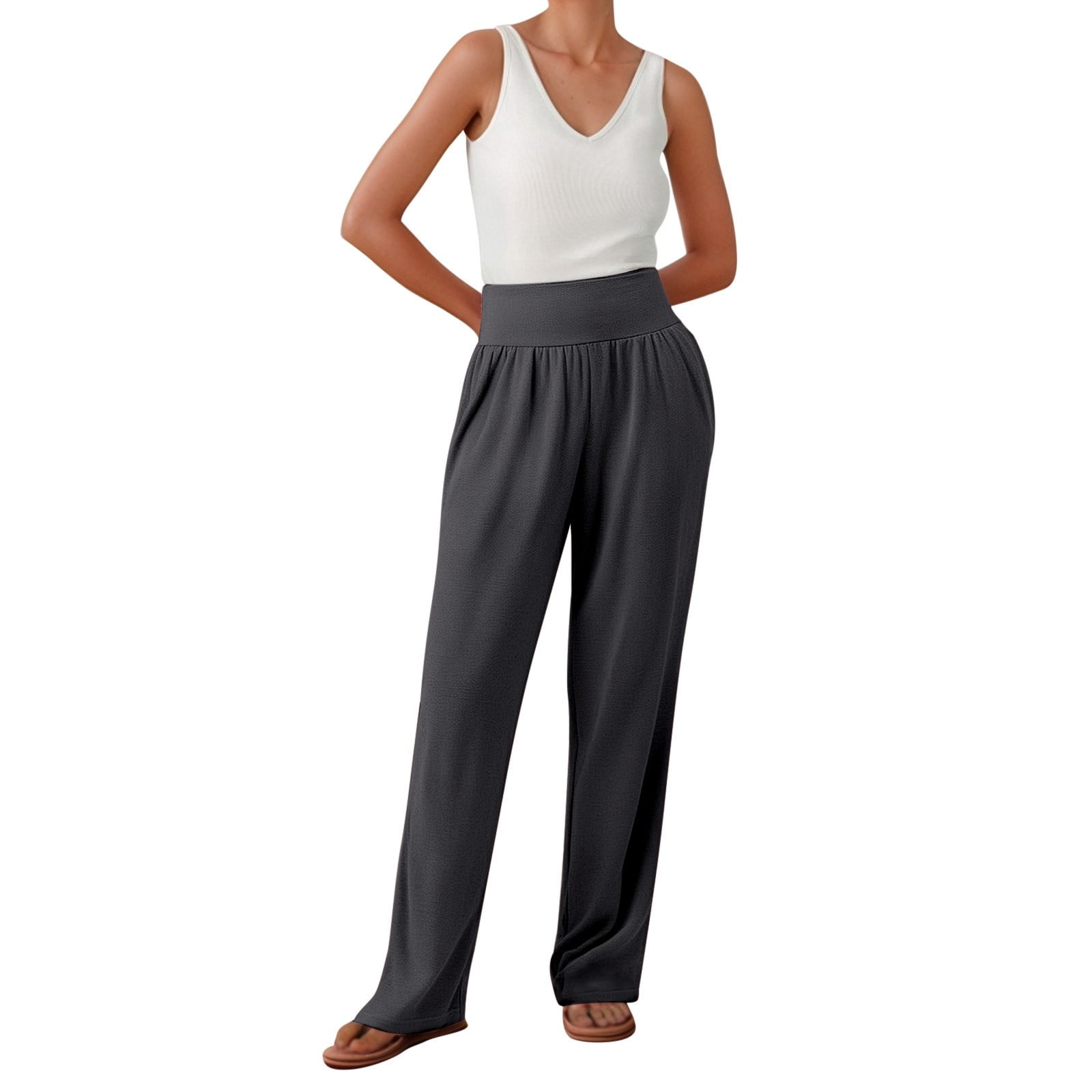 Pantalones De Danza SEAUR Para Mujer - Cintura Alta Elástica, Corte Ancho Y Holgado - Ideales Para Yoga Y Tiempo Libre