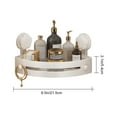 thumbnail image 6 of Yesbay Bathroom Corner Storage Rack Shampoo Holder Lotion Storage Holder with Suction Cup, 6 of 8